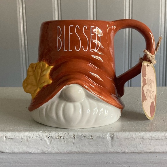 BNWT- 18floz- Fall- Harvest- BELIEVE- Figural Gnome- Hand Painted Ceramic Mug 🍁 - Picture 1 of 17